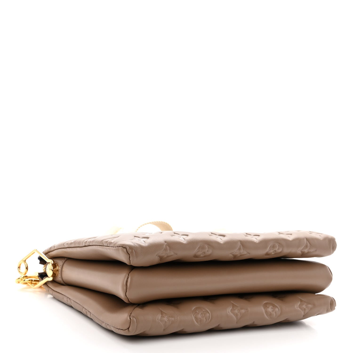 Louis Vuitton Lambskin Embossed Monogram Coussin PM Taupe 4 of 11