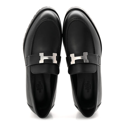 Hermes Calfskin Womens Faubourg Loafers 36 Black 2 of 9