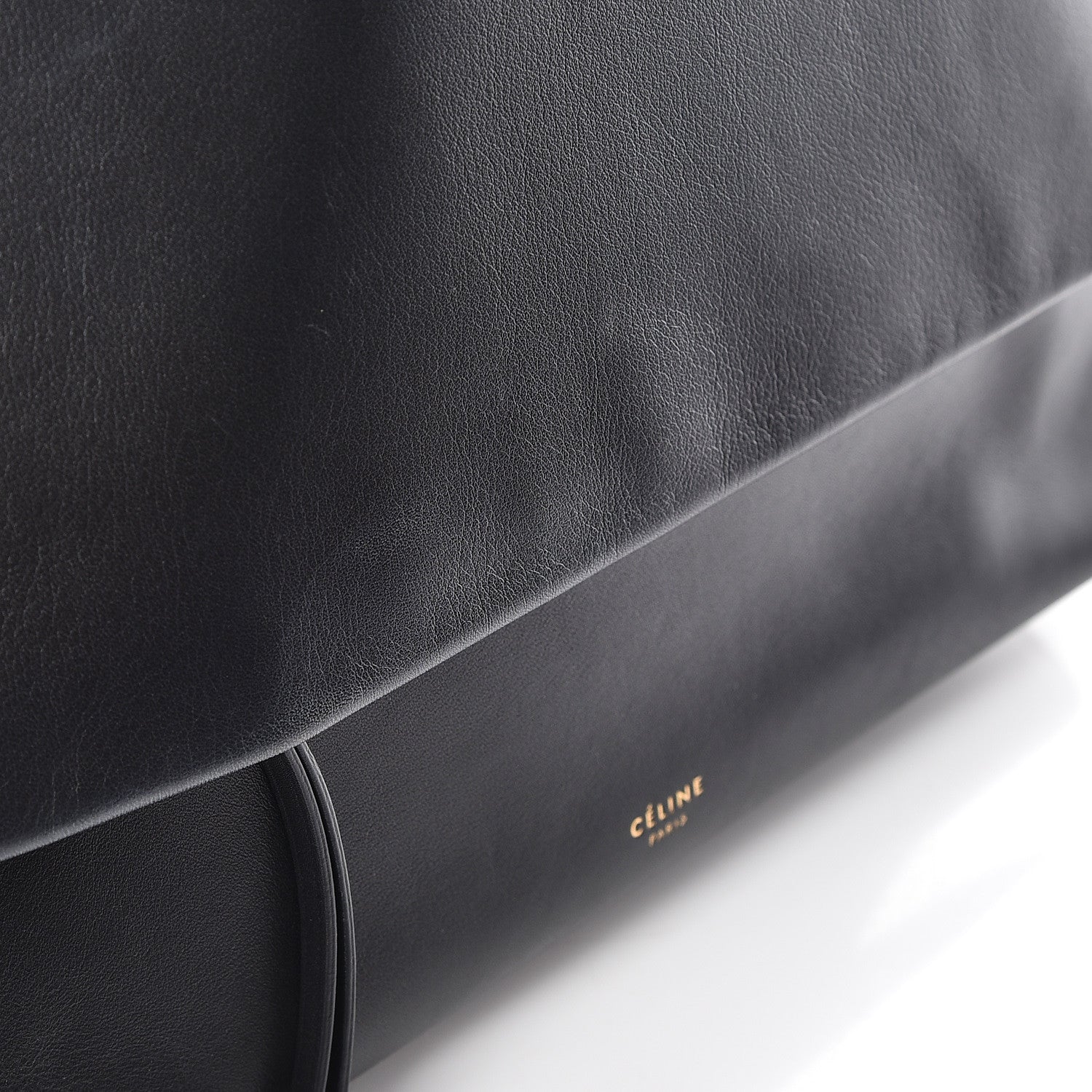 Celine Lambskin Flap Clasp Shoulder Bag Black 14 of 14