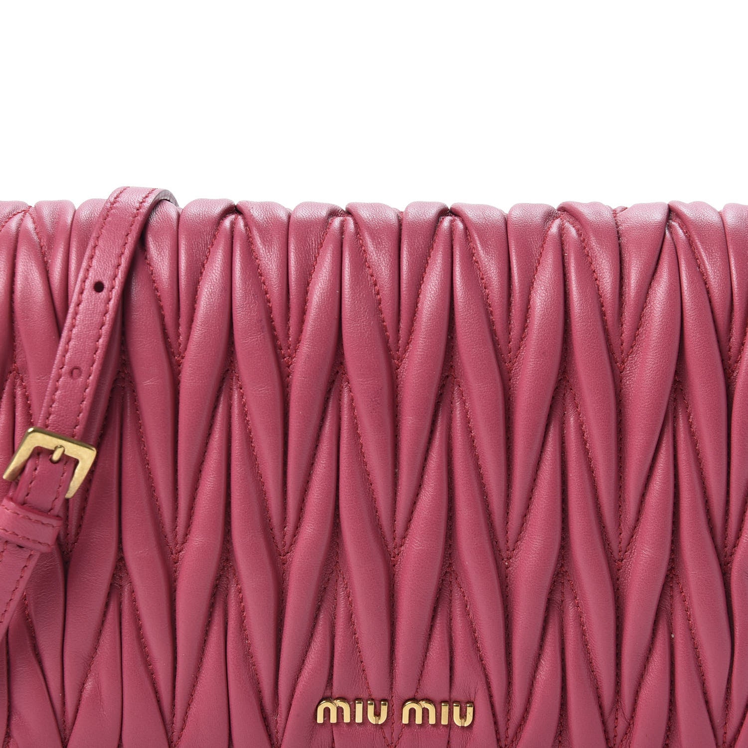 Miu Miu Nappa Matelasse Crossbody Peonia 8 of 8