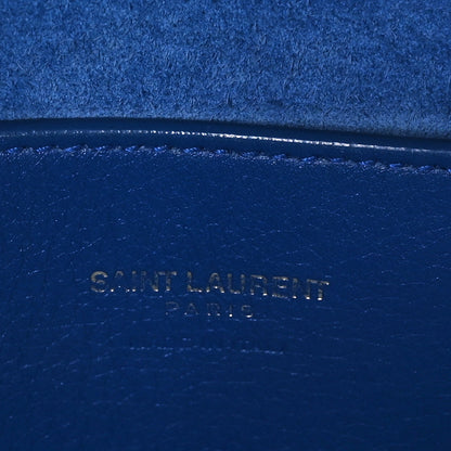 Saint Laurent Calfskin Monogram Baby Cabas Blue 6 of 11