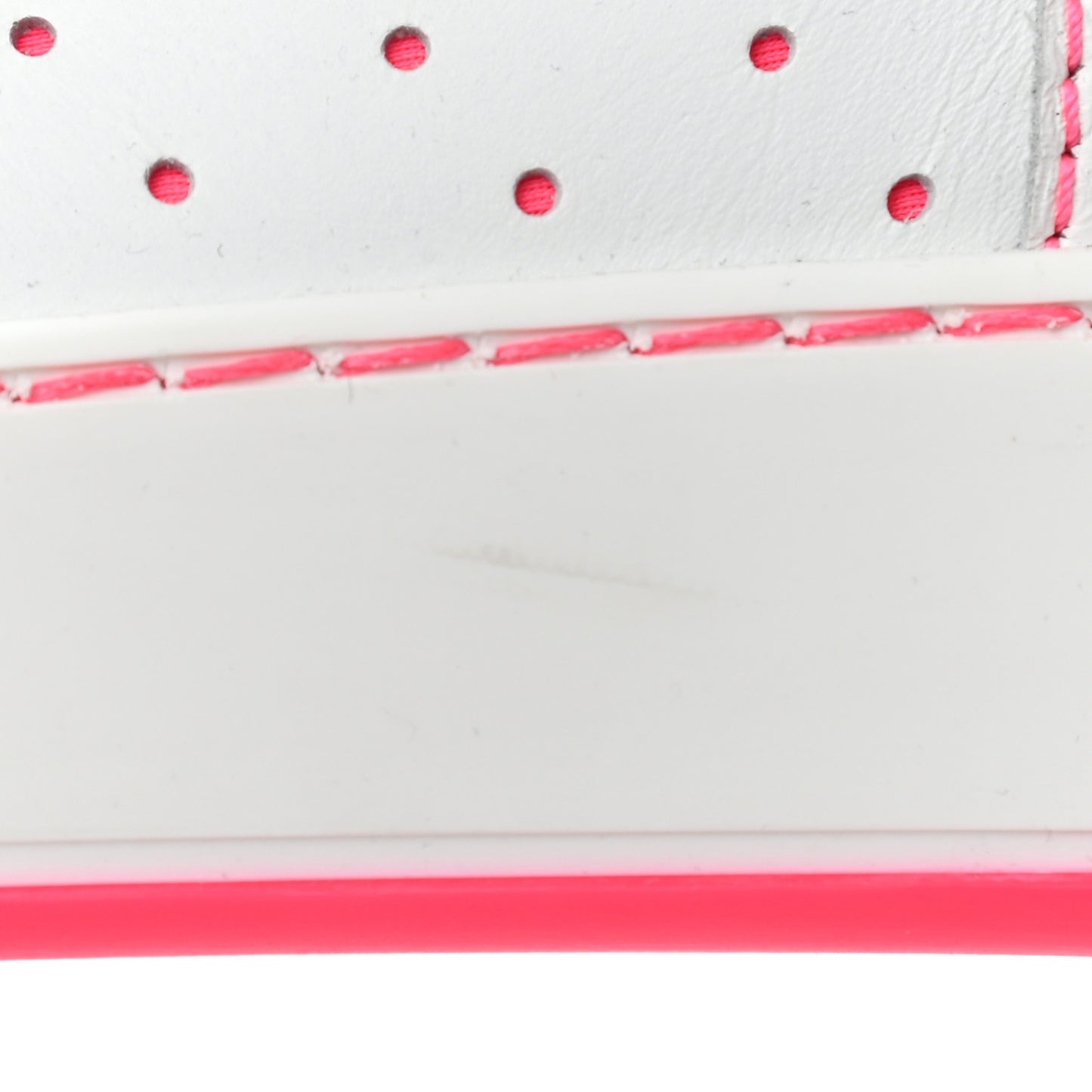 Calfskin Womens Logo Sneakers 35.5 Fuchsia White