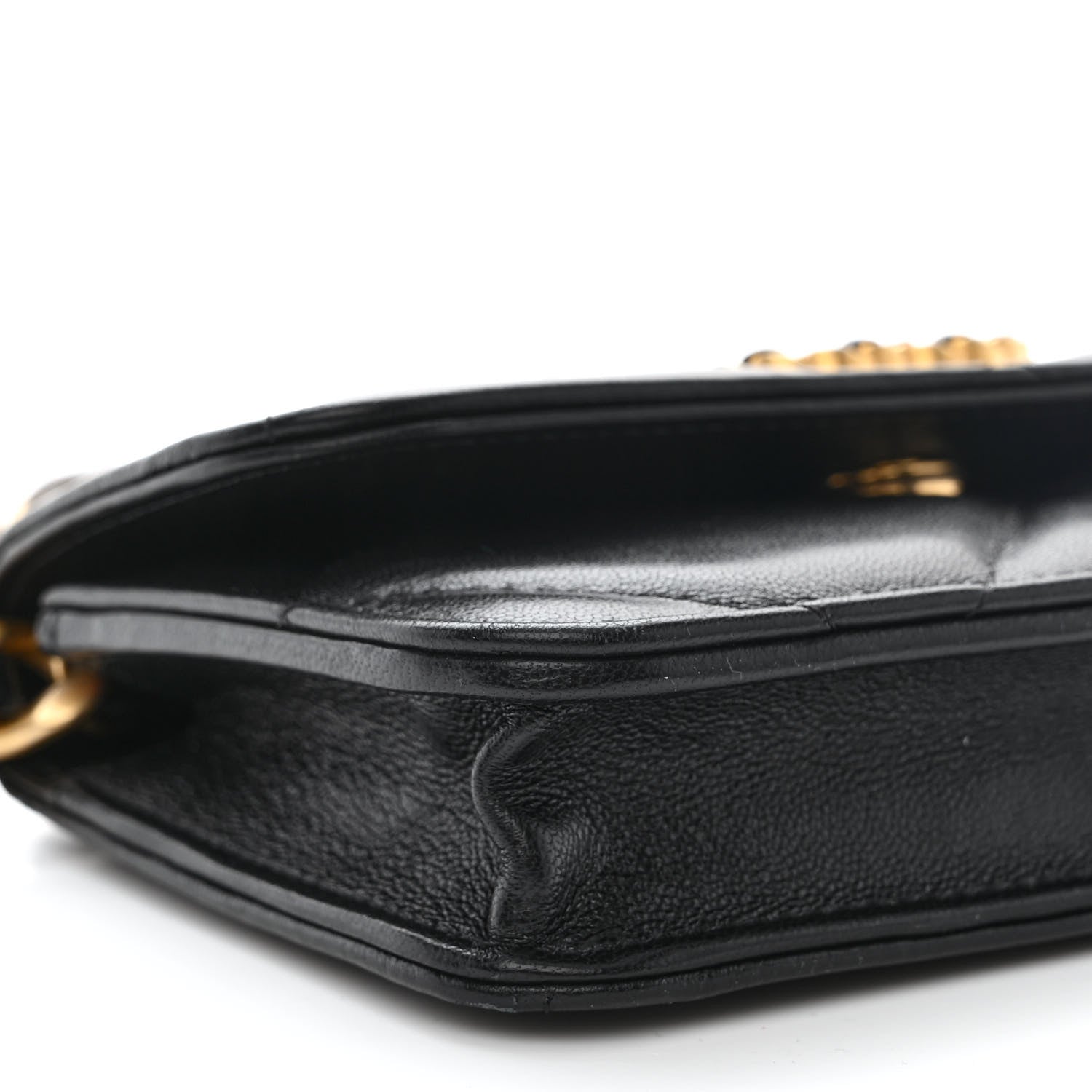 Chanel Lambskin Quilted Chanel 19 Clutch With Chain Black 10 of 13