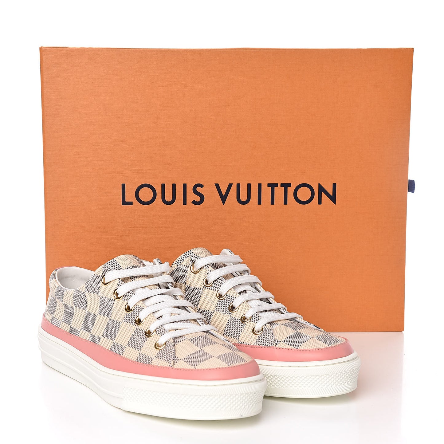 Damier Azur Stellar Sneakers 37.5 Rose Ballerine
