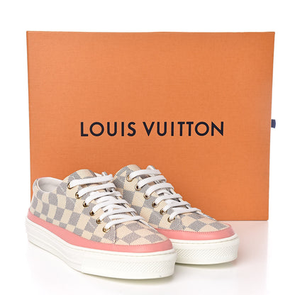 Louis Vuitton Damier Azur Stellar Sneakers 37.5 Rose Ballerine 9 of 9