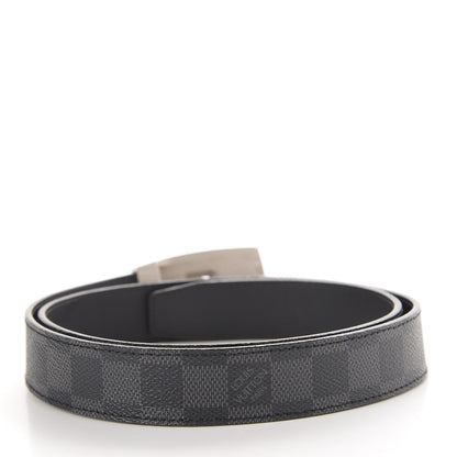 Louis Vuitton Damier Graphite LV Cut Long Reversible Belt 85 34 2 of 5