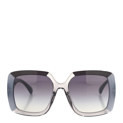 Chanel Acetate Square CC Crystal Sunglasses 71685A Grey 2 of 7