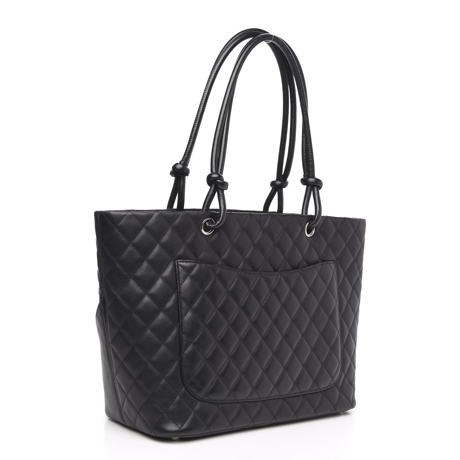 Chanel Calfskin Quilted Large Cambon Tote Black White 3 of 14