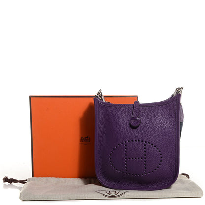 Hermes Taurillon Clemence Evelyne TPM Ultraviolet 6 of 16