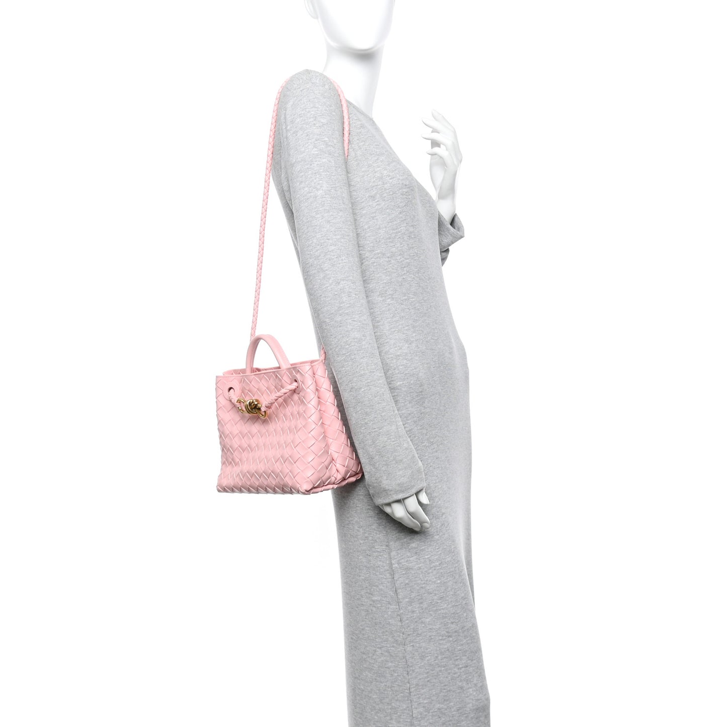 Nappa Intrecciato Small Andiamo Shoulder Bag Lotus