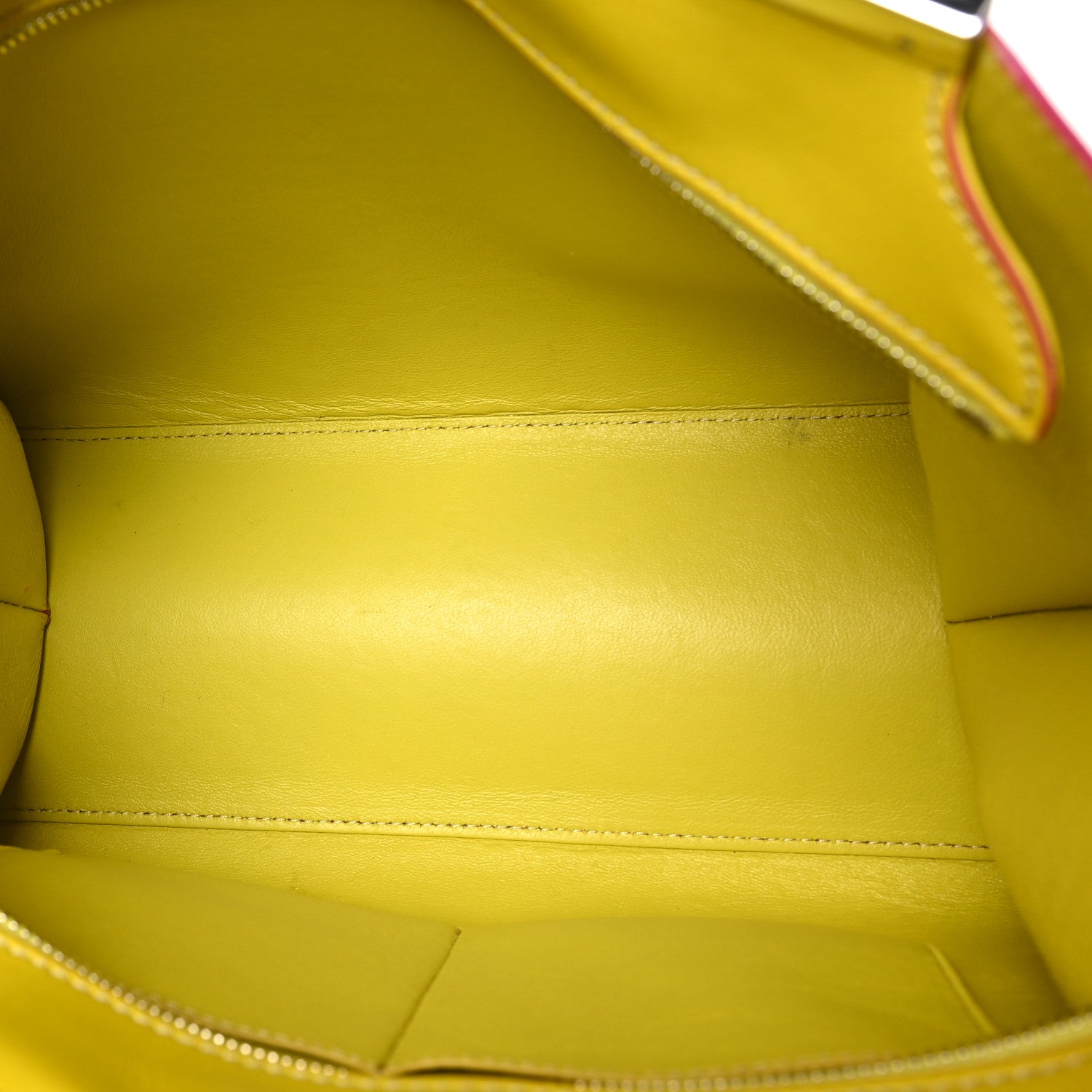 Fendi Vitello Dolce Shiny Nappa Petite 3Jours Tote Cuoio Lime 5 of 10