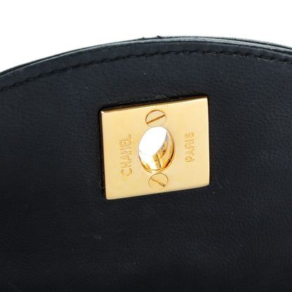 Chanel Lambskin Quilted Flap Waist Belt Bag 80 32 Black 6 of 12