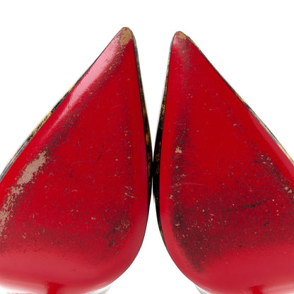 Christian Louboutin Patent Vernis Mouchete So Kate 120 Pumps 38 Black 9 of 9