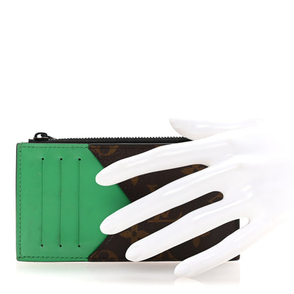 Louis Vuitton Monogram Calfskin Coin Card Holder Minty Green 2 of 6