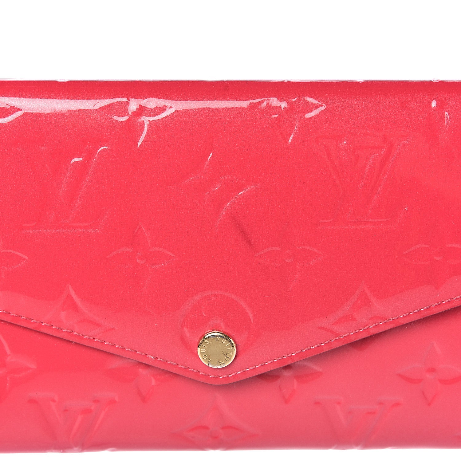 Louis Vuitton Vernis Sarah Wallet NM Rose Litchi 7 of 8