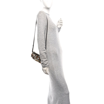 Fendi Calf Hair Leopard Print Phone Baguette Moro 2 of 11