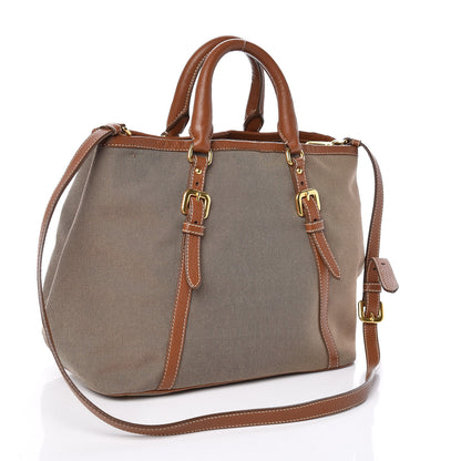 Prada Jacquard Logo Tote Corda Brandy 3 of 10