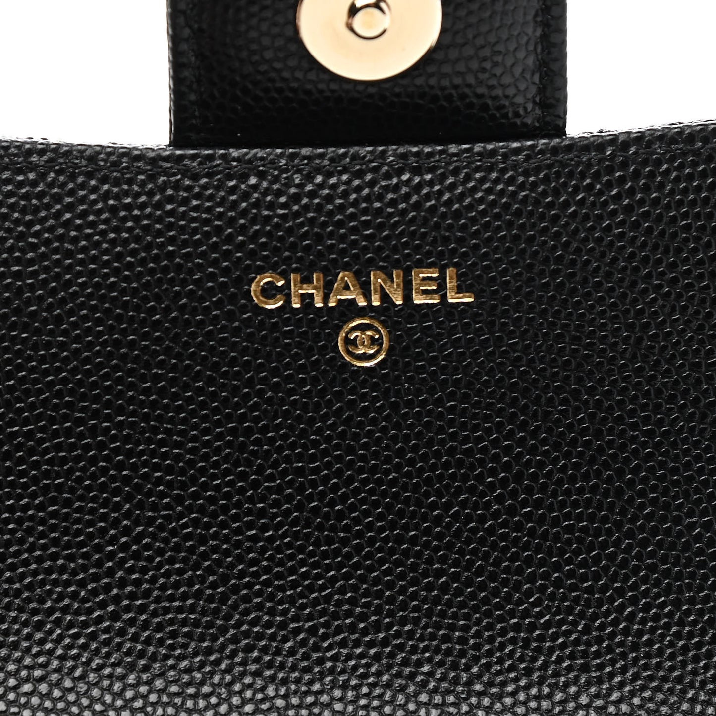 Caviar Quilted Glasses Case With Chain Black