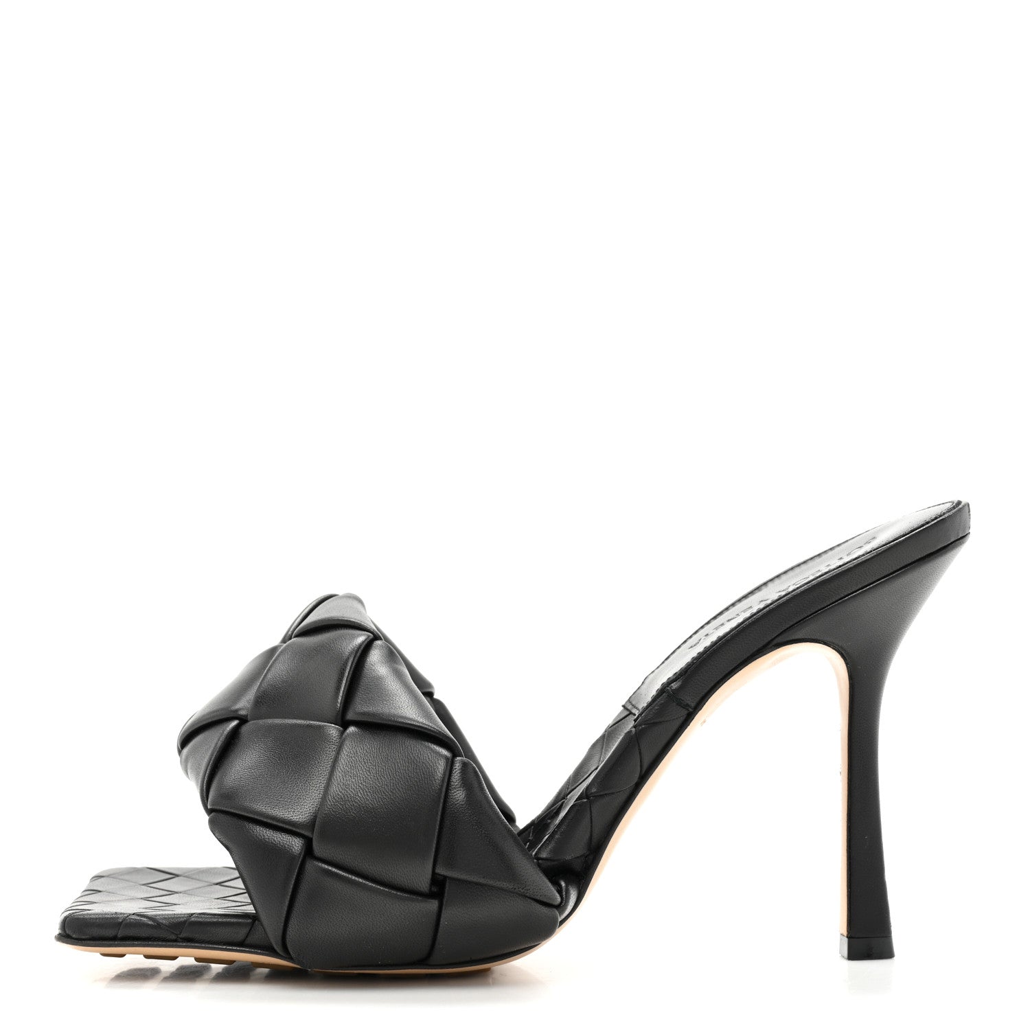 Bottega Veneta Nappa Maxi Intrecciato Lido Mule Sandals 41 Black 1 of 9