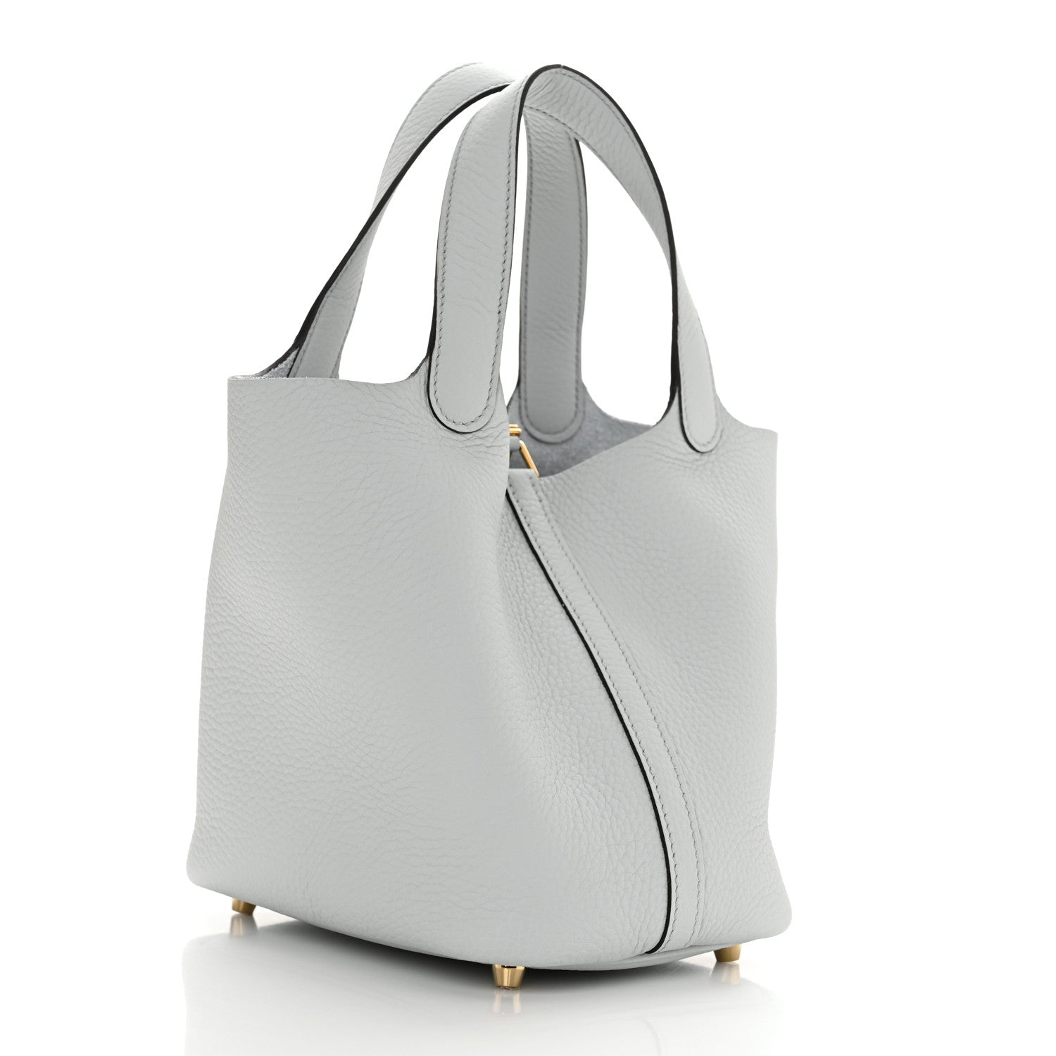 Hermes Taurillon Clemence Picotin Lock 18 PM Bleu Pale 3 of 11
