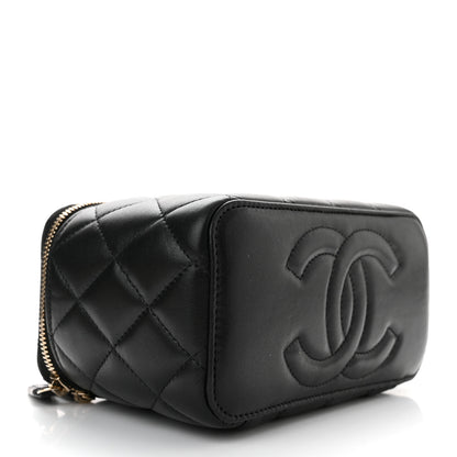 Chanel Lambskin Quilted Pick Me Up Vanity Case Black 4 of 11