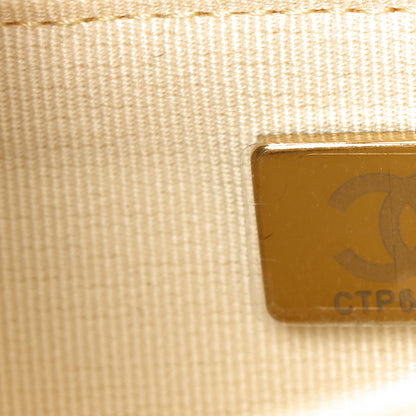 Chanel Caviar Quilted CC Turnlock Wallet On Chain WOC Light Yellow 13 of 23