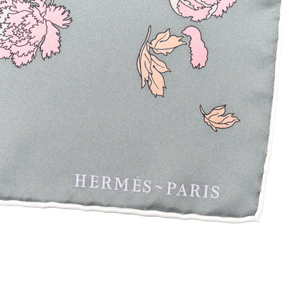 Hermes Silk Robe Legere Scarf 90 Gris Corail Rose Pourpre 3 of 6