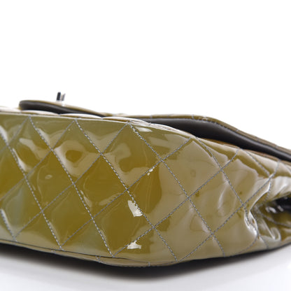 Chanel Patent Quilted Jumbo Single Flap Grey 7 of 10