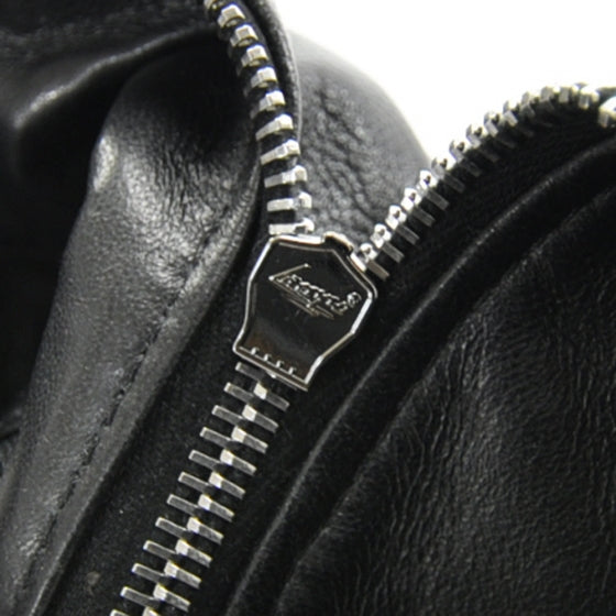 Leather Luxe Ligne Medium Bowler Metallic Black