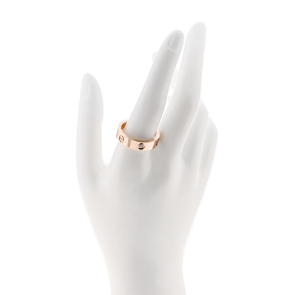 Cartier 18K Pink Gold 3 Diamond 5.5mm LOVE Ring 64 10.75 2 of 5