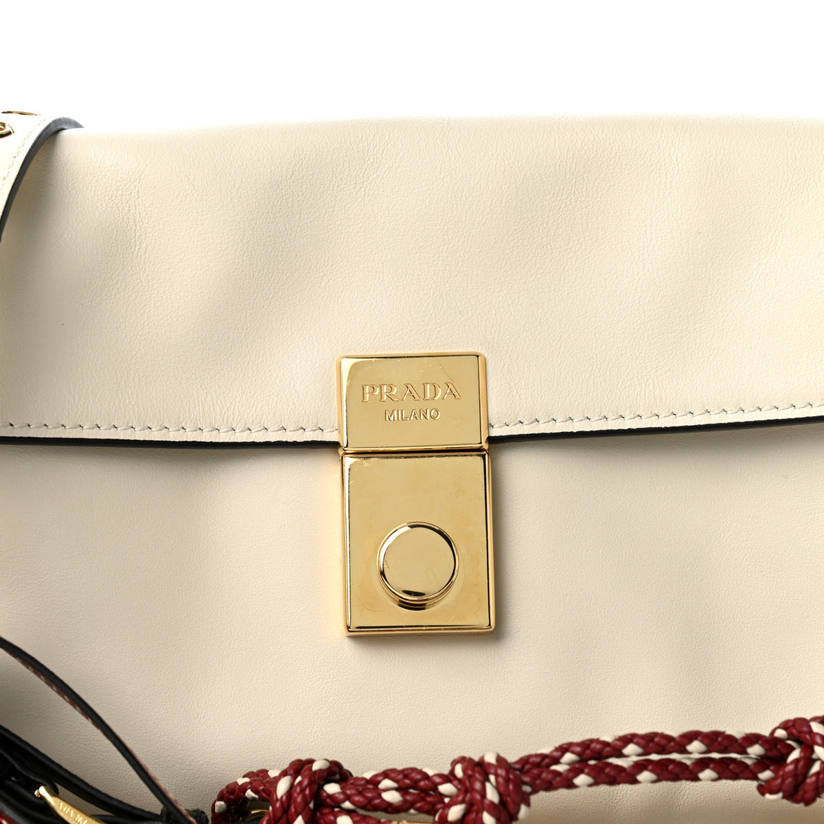 Calfskin Soft Sound Charms Shoulder Bag White