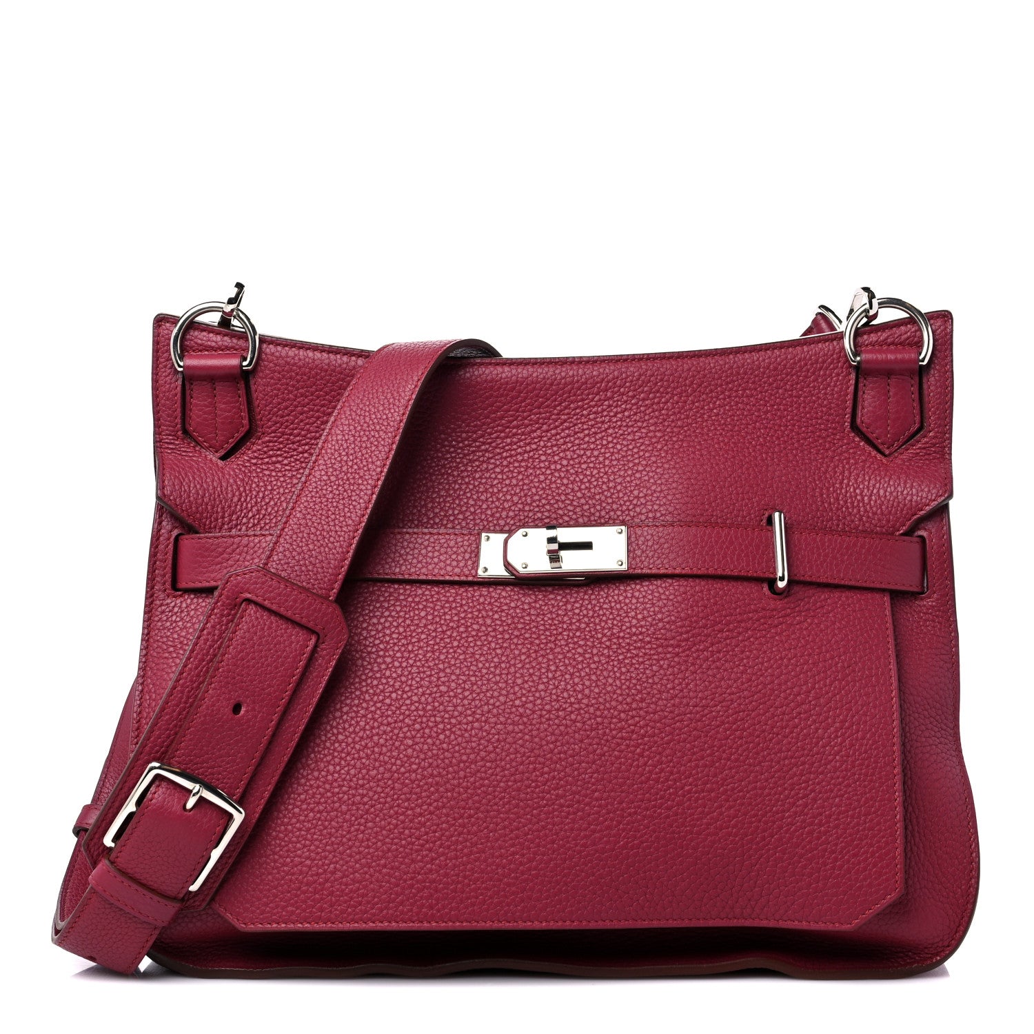 Hermes Taurillon Clemence Jypsiere 34 Rubis 1 of 12