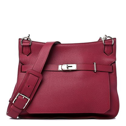 Hermes Taurillon Clemence Jypsiere 34 Rubis 1 of 12