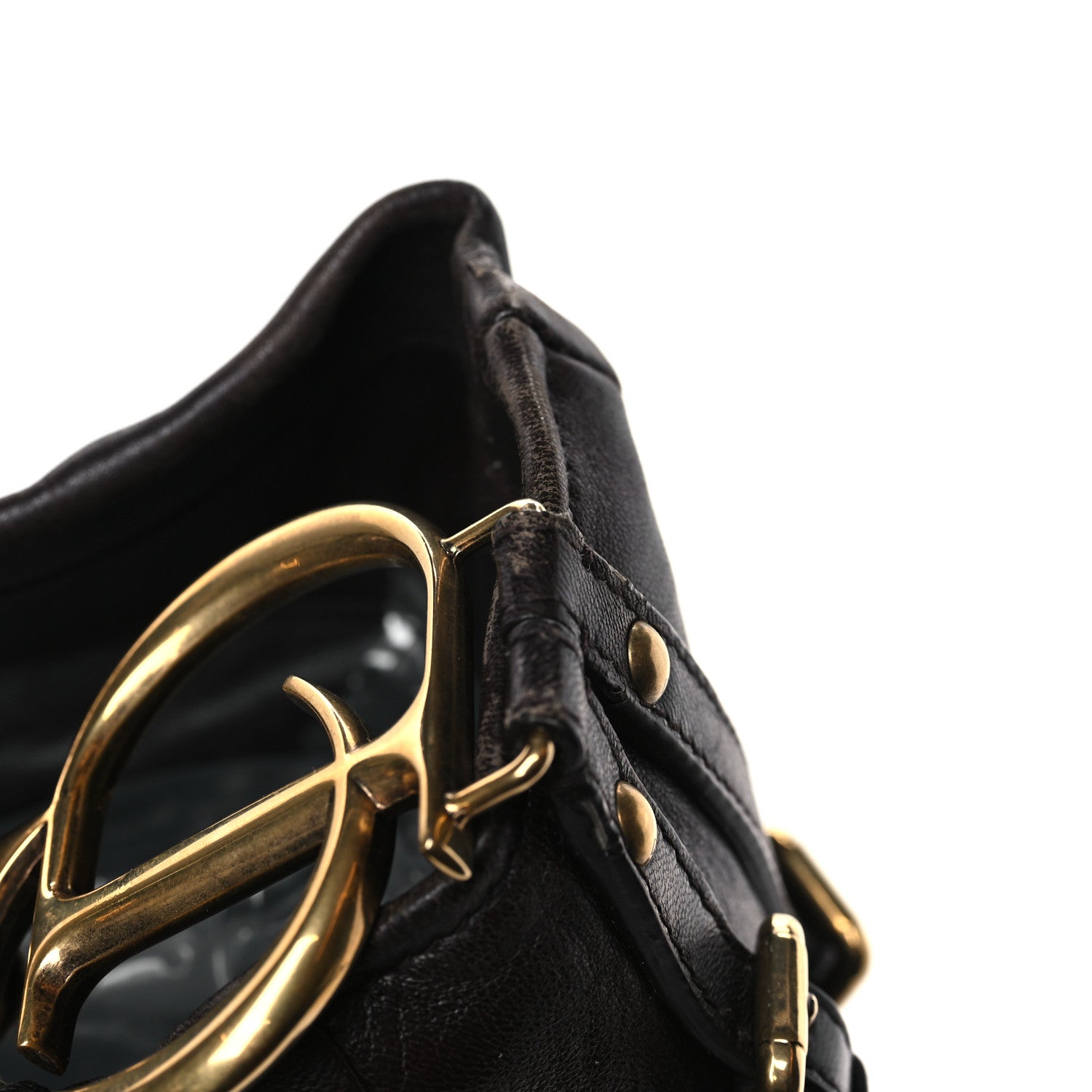 Christian Dior Lambskin Medium Libertine Hobo Brown 10 of 10