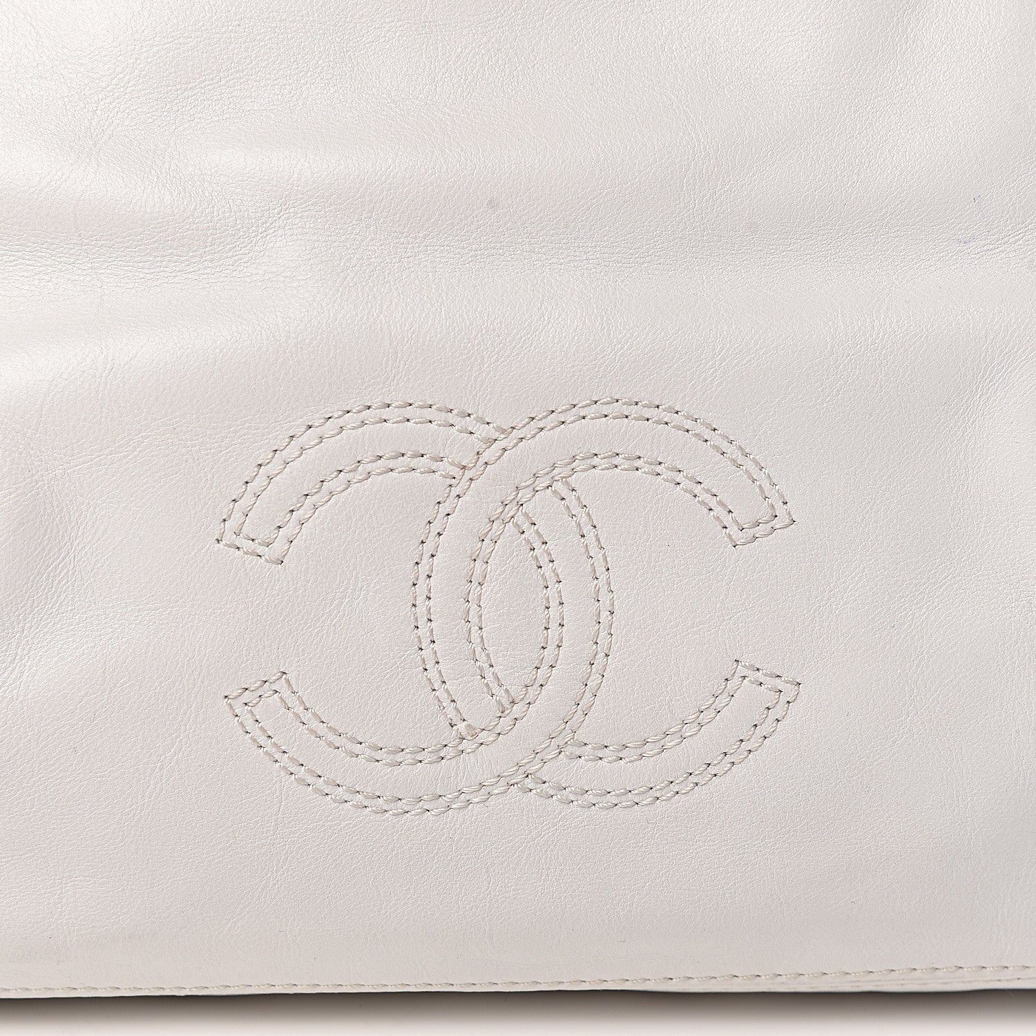 Chanel Lambskin CC Handle Tote White 8 of 11