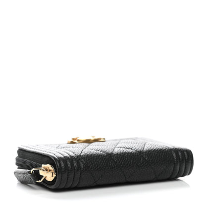 Chanel Caviar Quilted Boy Zip Around Coin Purse Wallet Black 4 of 7