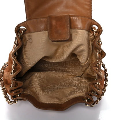 Chanel Suede Accordion Flap Brown 5 of 12
