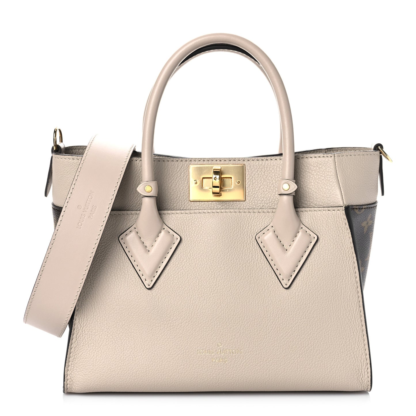 Calfskin Monogram On My Side PM Greige
