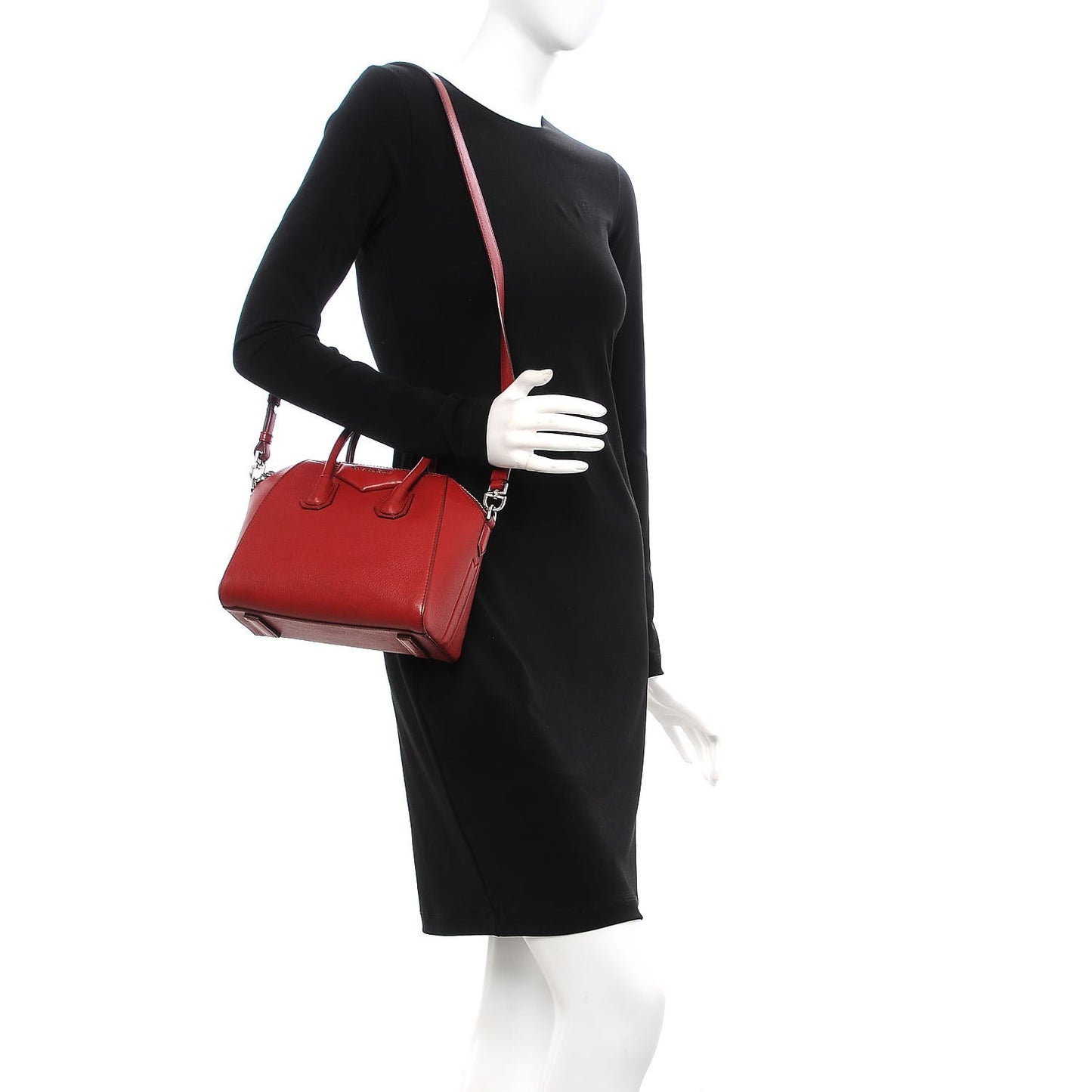 Sugar Goatskin Mini Antigona Carmine