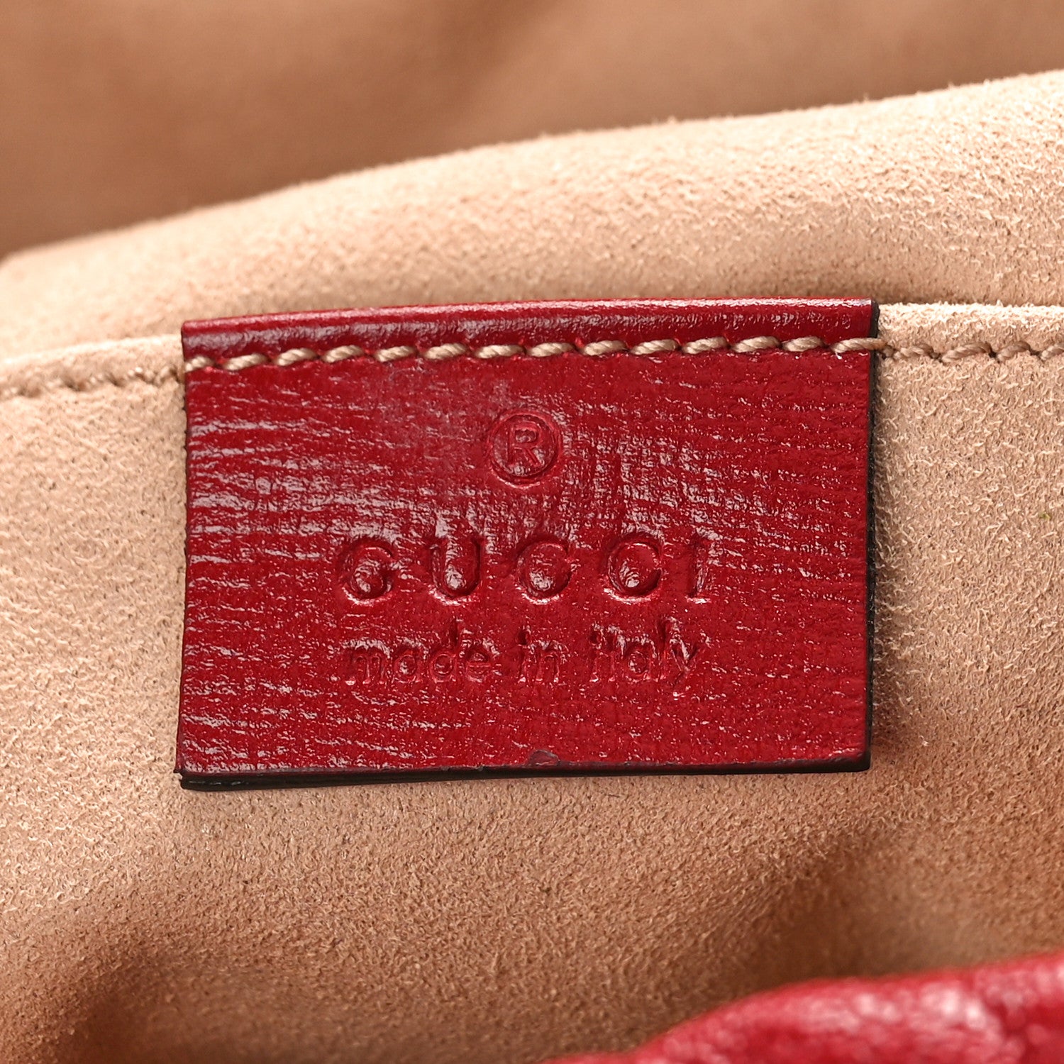Gucci Azalea Sakai Calfskin Horsebit 1955 Drawstring Bucket Bag New Cherry Red 6 of 9