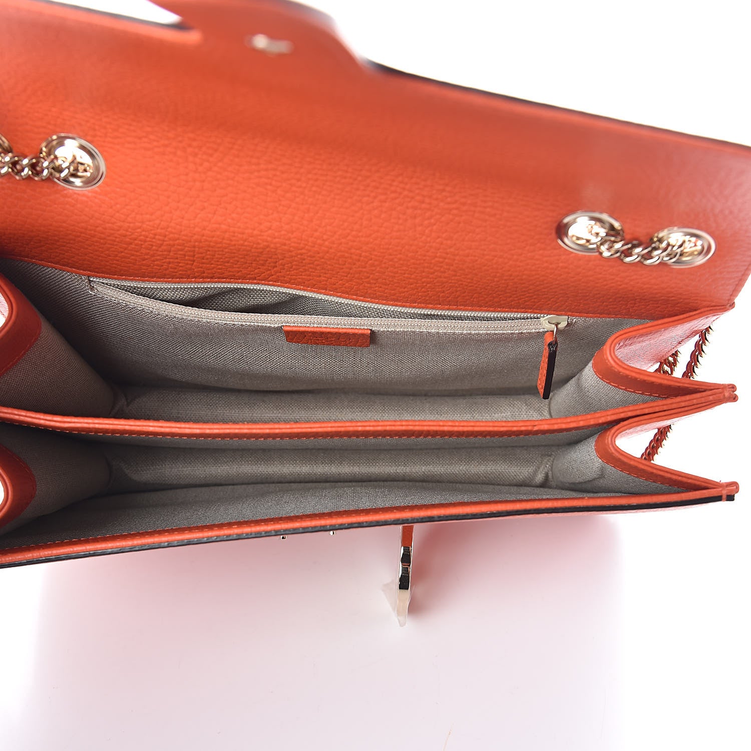 Gucci Dollar Calfskin Interlocking G Shoulder Bag Sun Orange 5 of 9