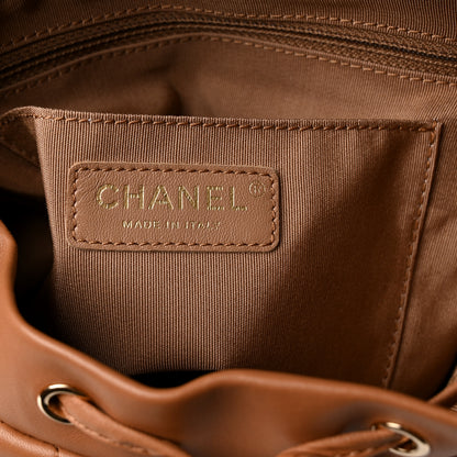 Chanel Lambskin Quilted Small Urban Spirit Backpack Brown 6 of 10
