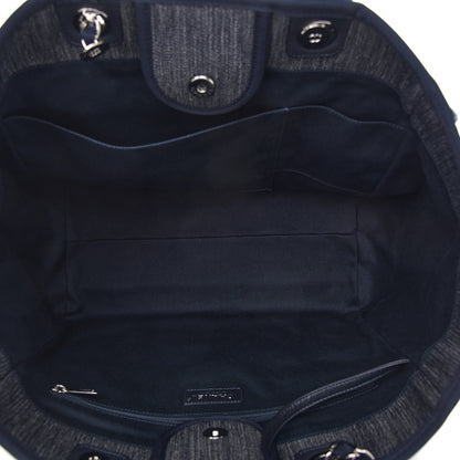 Chanel Denim Medium Deauville Tote Dark Blue 5 of 9
