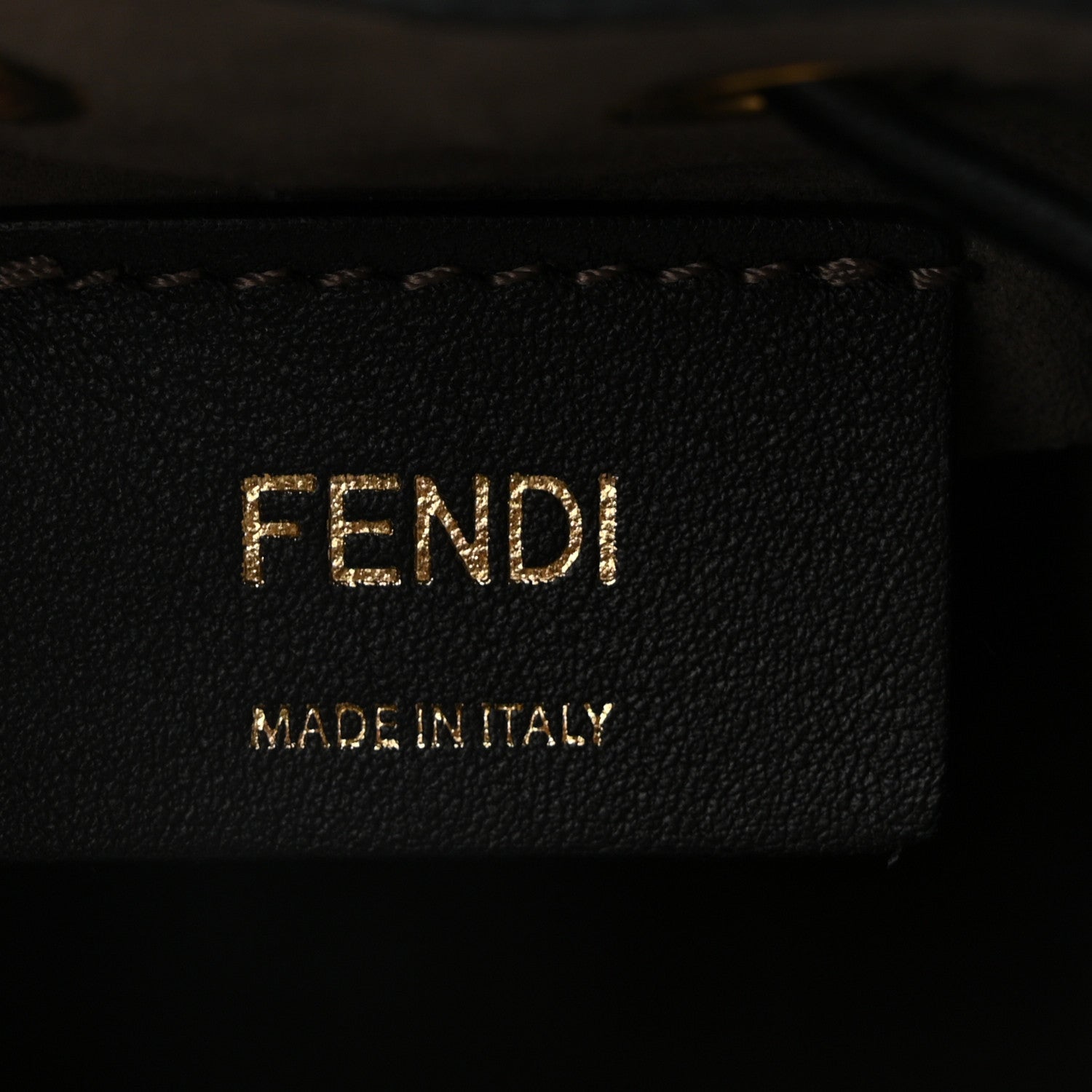Fendi Vitello Liberty F is Fendi Bi-Color FF 1974 Embossed Mini Mon Tresor Bucket Bag Maya Black 6 of 10