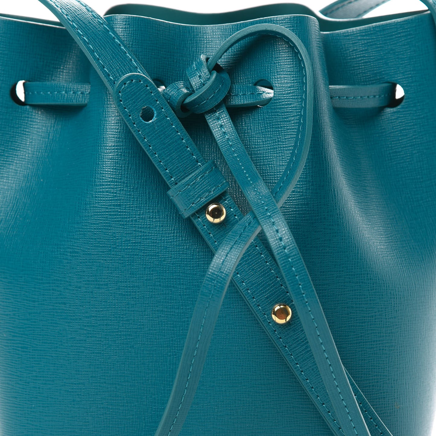 Saffiano Mini Mini Bucket Bag Teal