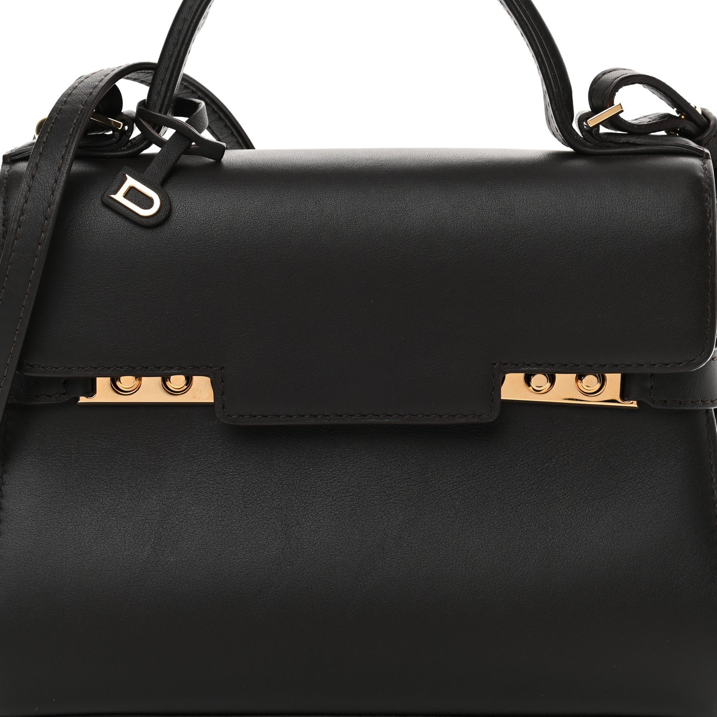 Smooth Calfskin Mini Tempete Satchel Brown