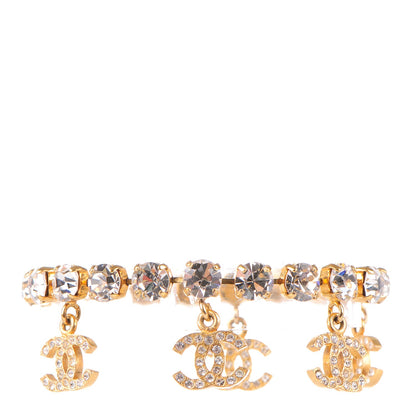 Chanel Crystal CC Bracelet Gold 1 of 4
