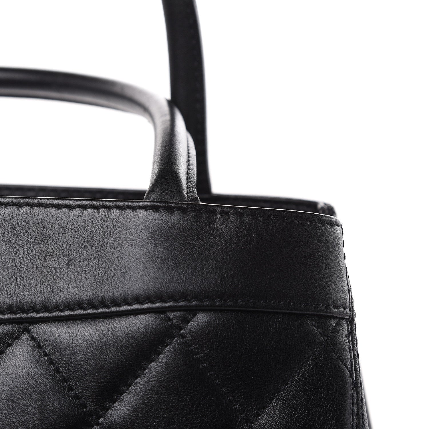 Chanel Calfskin Quilted CC Shopping Tote Black 14 of 16