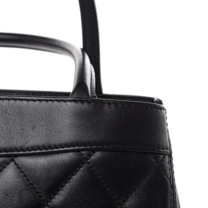 Chanel Calfskin Quilted CC Shopping Tote Black 14 of 16