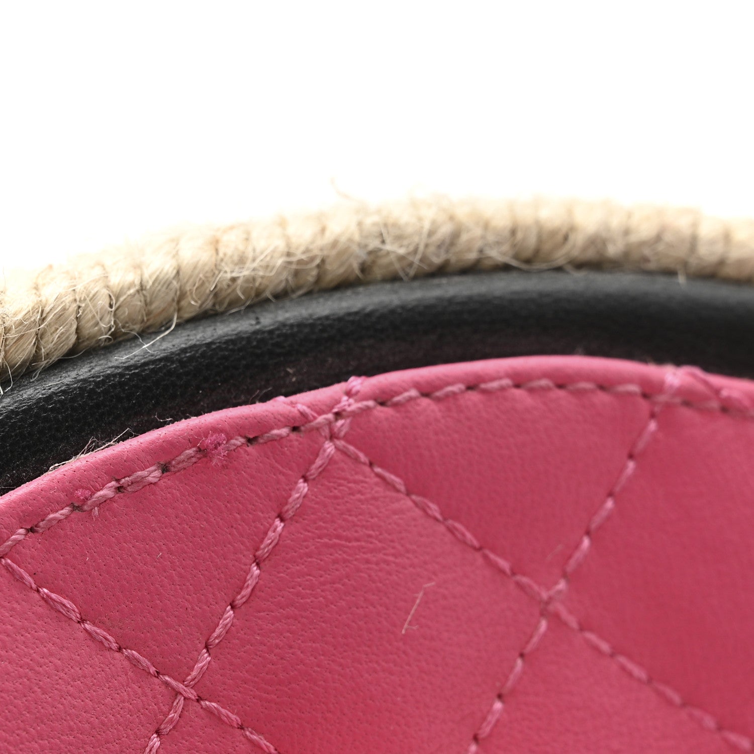 Chanel Lambskin Chain CC Thong Espadrille Sandals 38 Pink 11 of 13